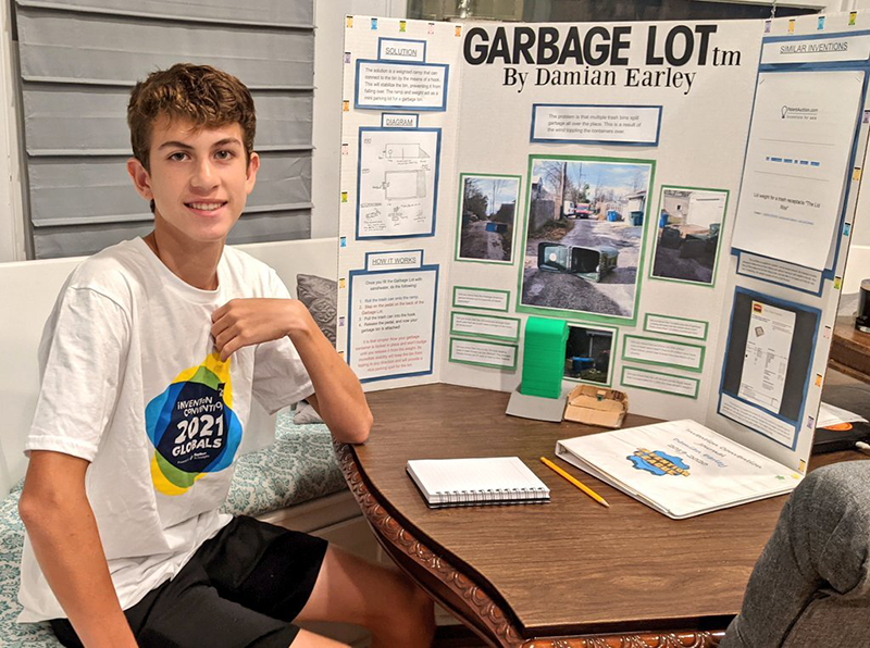 Damian Earley with Garbage Lot Invention 