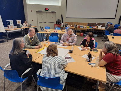 Affiliates participating in a group activity during the summit