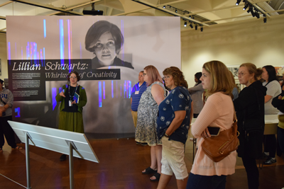 Educators in Residence touring Lillian Schwartz exhibition