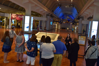 Educators in Residence learning about the Cornerstone in Henry Ford Museum of American Innovation