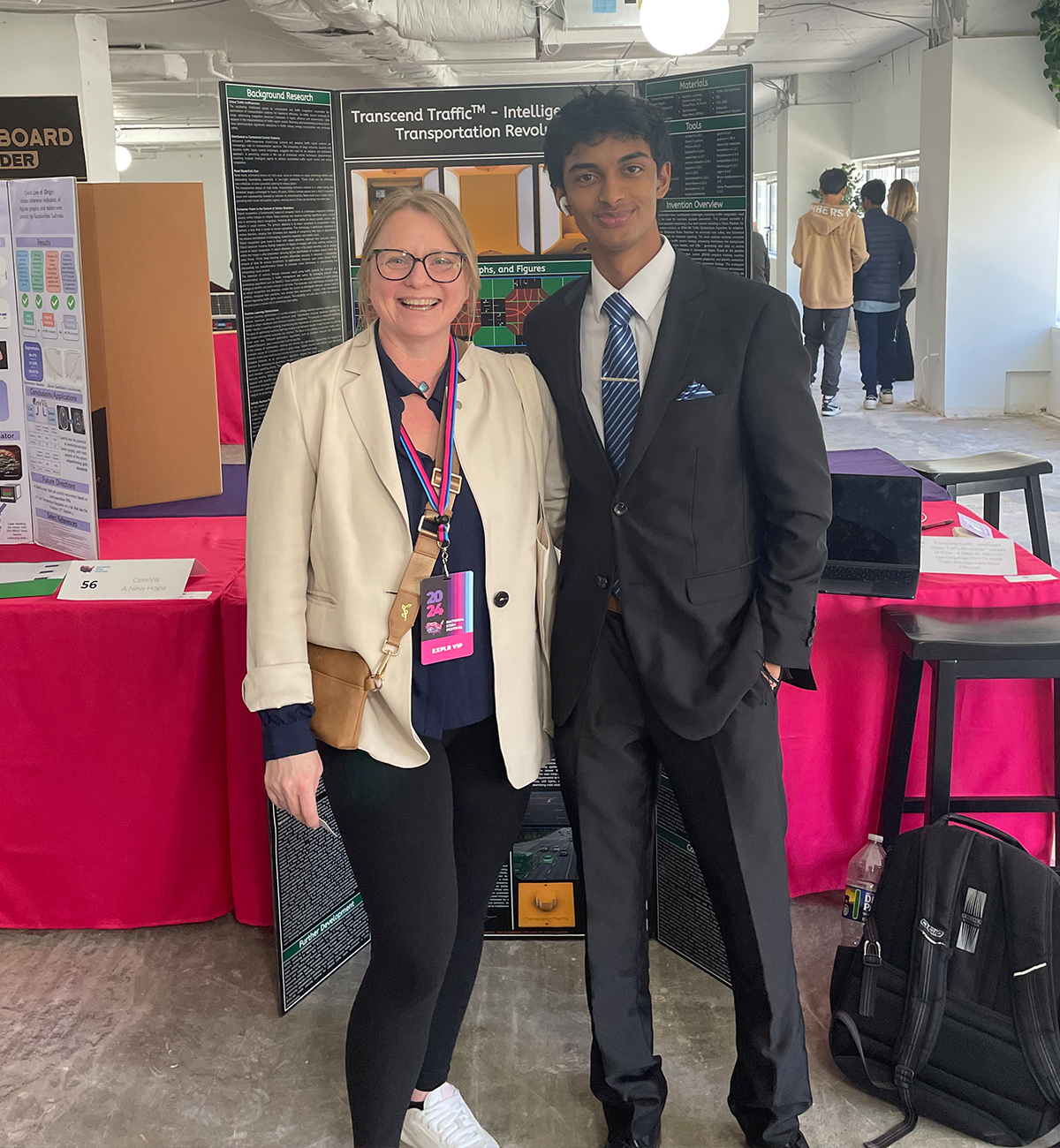 Lucie Howell with STEM Challenge Finalist